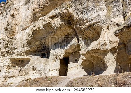 Cave In Chufut-kale. Medieval City-fortress In The Crimean Mountains, Bakhchysarai