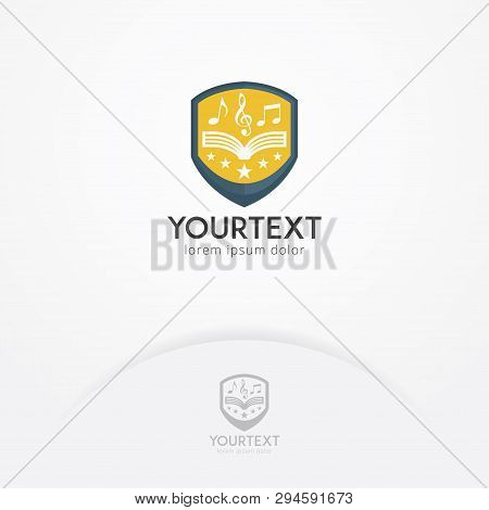 Emblem Music Academy With Simple And Clean Style. Music Education Badge