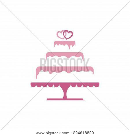 Sweet Tiered Love Wedding Cake Logo Template