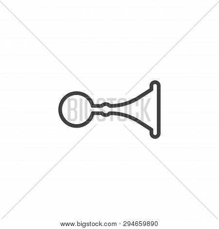 Air Horn Line Icon. Linear Style Sign For Mobile Concept And Web Design. Sound Horn Outline Vector I