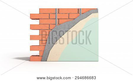 Home Renovation Restructuring Process Repair Wall Painting New House Construction Concept Brick Wall