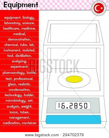 Laboratory Equipment - Precision Scales, Eps, Vector Illustration Made In Turkey