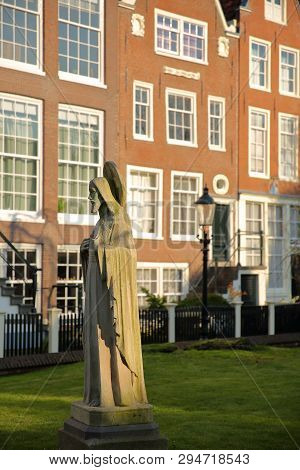 Amsterdam, Netherlands - April 05, 2019: Close-up On The Statue Of Jesus-christ, Located In The Inte