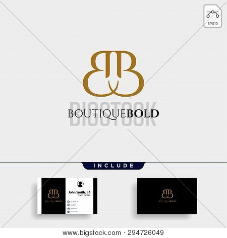 Premium Vector B Logo In Gold Color. Beautiful Logotype Design For Luxury Company Fashion Branding