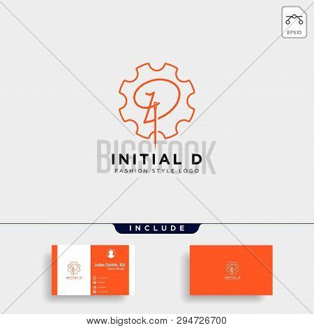 Premium Vector D Logo In Gold Color. Beautiful Logotype Design For Luxury Company Fashion Branding