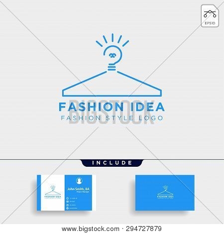 Fashion Light Bulb With Simple Logo Template Vector Illustration