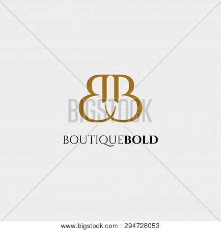 Premium Vector B Logo In Gold Color. Beautiful Logotype Design For Luxury Company Fashion Branding