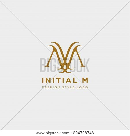 Premium Vector M Logo In Gold Color. Beautiful Logotype Design For Luxury Company Fashion Branding