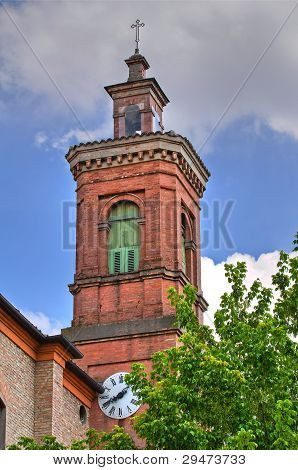 Glockenturm Heiligtum von Cento. Emilia-Romagna. Italien.