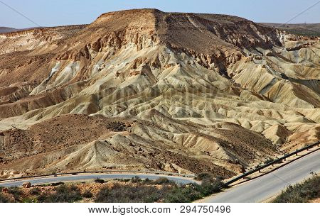 Machtesh Ramon - Erosion Crater In The Negev Desert, The Most Picturesque Natural Landmark Of Israel