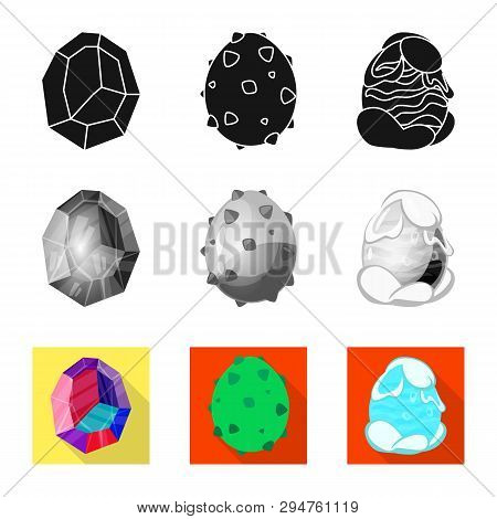 Vector Illustration Of Animal And Prehistoric Icon. Set Of Animal And Cute  Vector Icon For Stock.