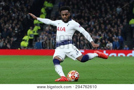 LONDON, ENGLAND: 09 MAR 2019. Danny Rose of Tottenham during the UEFA Champions League Quarter Final, First Leg match