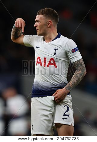 LONDON, ENGLAND: 09 MAR 2019. Kieran Trippier of Tottenham during the UEFA Champions League Quarter Final, First Leg match