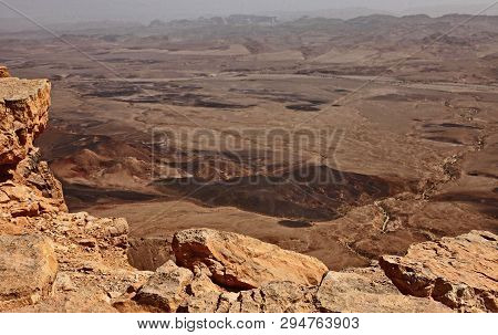 Machtesh Ramon - Erosion Crater In The Negev Desert, The Most Picturesque Natural Landmark Of Israel