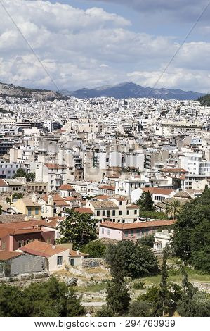 Panoramic View Of The City Of Athens, Greece
