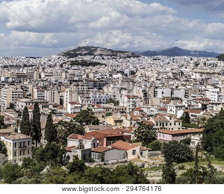 Panoramic View Of The City Of Athens, Greece