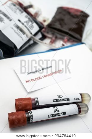 Diagnosis Form Witnesses Of Jehova, Concept Of Denial Of Blood Transfusions, Conceptual Image, Verti