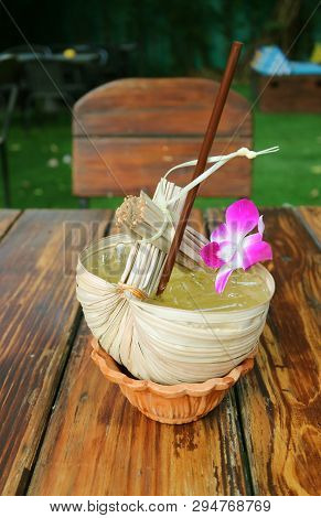 Thai Eastern Style Sweet And Sour Calamansi Citrus Juice Served At The Patio Seating