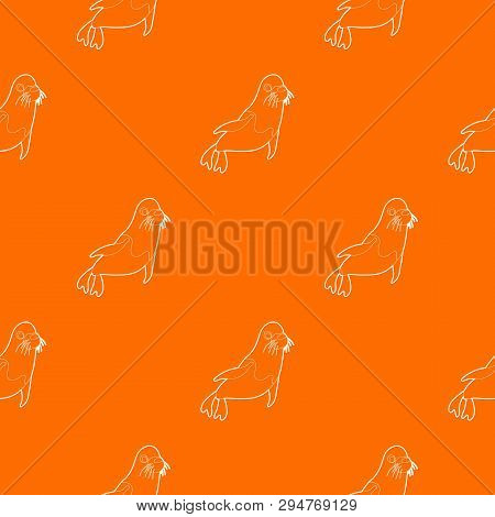 Fur Seal Pattern Vector Orange For Any Web Design Best