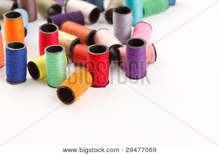 bobbins of lurex thread