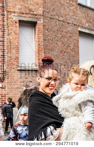 Wattrelos,france-april 07,2019:  Carnival,festival And People In Wattrelos In The North Of France.ca