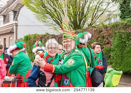 Wattrelos,france-april 07,2019:  Carnival,festival And People In Wattrelos In The North Of France.ca