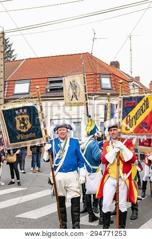 Wattrelos,france-april 07,2019:  Carnival,festival And People In Wattrelos In The North Of France.ca