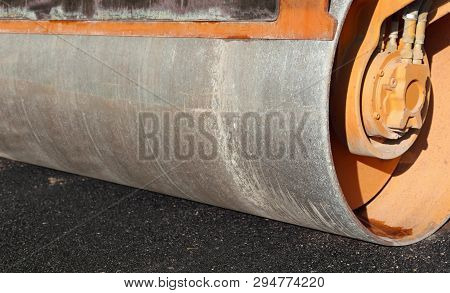 Roller The Road Roller And The Black Asphalt Of The New Road