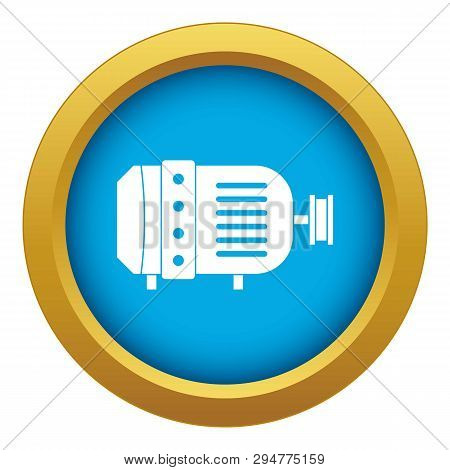 Electric Motor Icon Blue Vector Isolated On White Background For Any Design