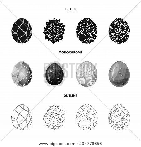 Vector Illustration Of Animal And Prehistoric Symbol. Set Of Animal And Cute  Vector Icon For Stock.