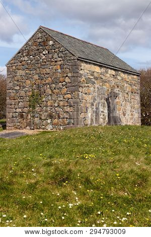 Stone House With Celtic Cross