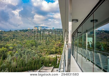 Yalta, Crimea - Nov. 2014: Hotel Yalta-intourist In Yalta