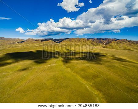 Blue Sky And White Clouds In Gannan, Gansu, China