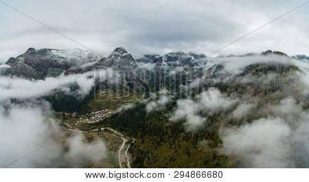 Aerial View Scenery Of Zhagana In Gannan, Chinese Gansu