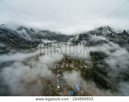 Aerial View Scenery Of Zhagana In Gannan, Chinese Gansu
