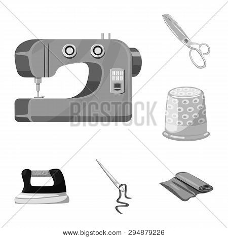 Vector Design Of Dressmaking And Textile Icon. Set Of Dressmaking And Handcraft Stock Symbol For Web
