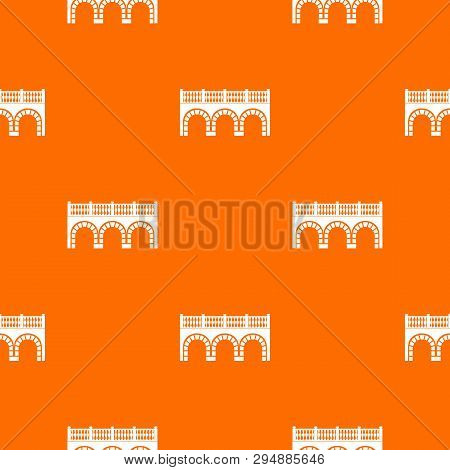 Arch Bridge Pattern Vector Orange For Any Web Design Best