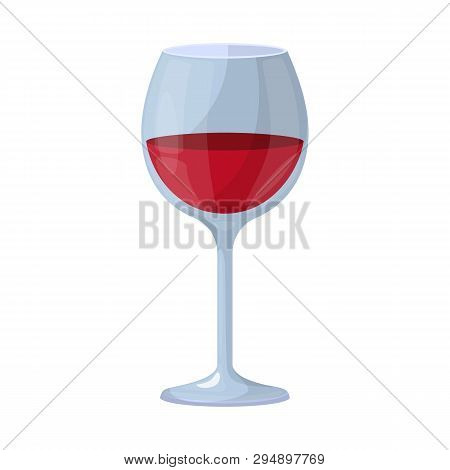 Isolated Object Of Wine And Red Sign. Set Of Wine And Wineglass Vector Icon For Stock.