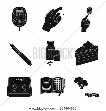 Vector Illustration Of Healthcare And Medicine Symbol. Collection Of Healthcare And Diabetes Vector 