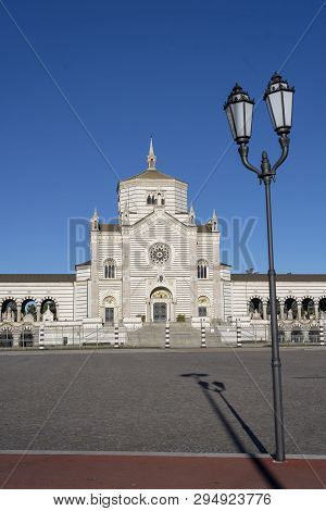 Milan, Lombardy, Italy: Exterior Of The Historic Cemetery Known As Cimitero Monumentale
