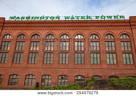 Spokane, Washington, Usa - May 16, 2018: The Washington Water Power Building In Spokane Washington