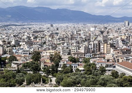 Panoramic View Of The City Of Athens, Greece