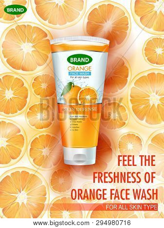 Advertisement Promotion Banner For Cool And Refreshing Foaming Face Wash