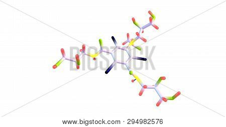 Iohexol Molecular Structure Isolated On White