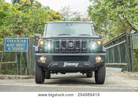 Hong Kong, China March 26, 2019 : Suzuki Jimny Test Drive Day March 26 2019 in Hong Kong.