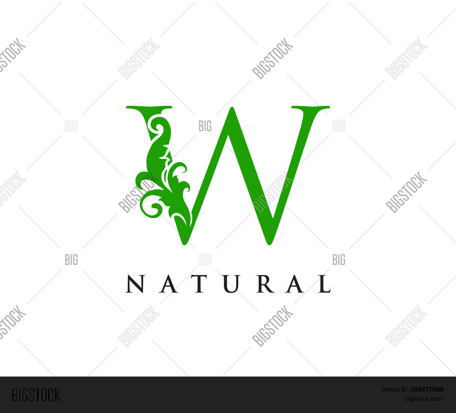 Green W Letter Logo. Vector & Photo (Free Trial) | Bigstock