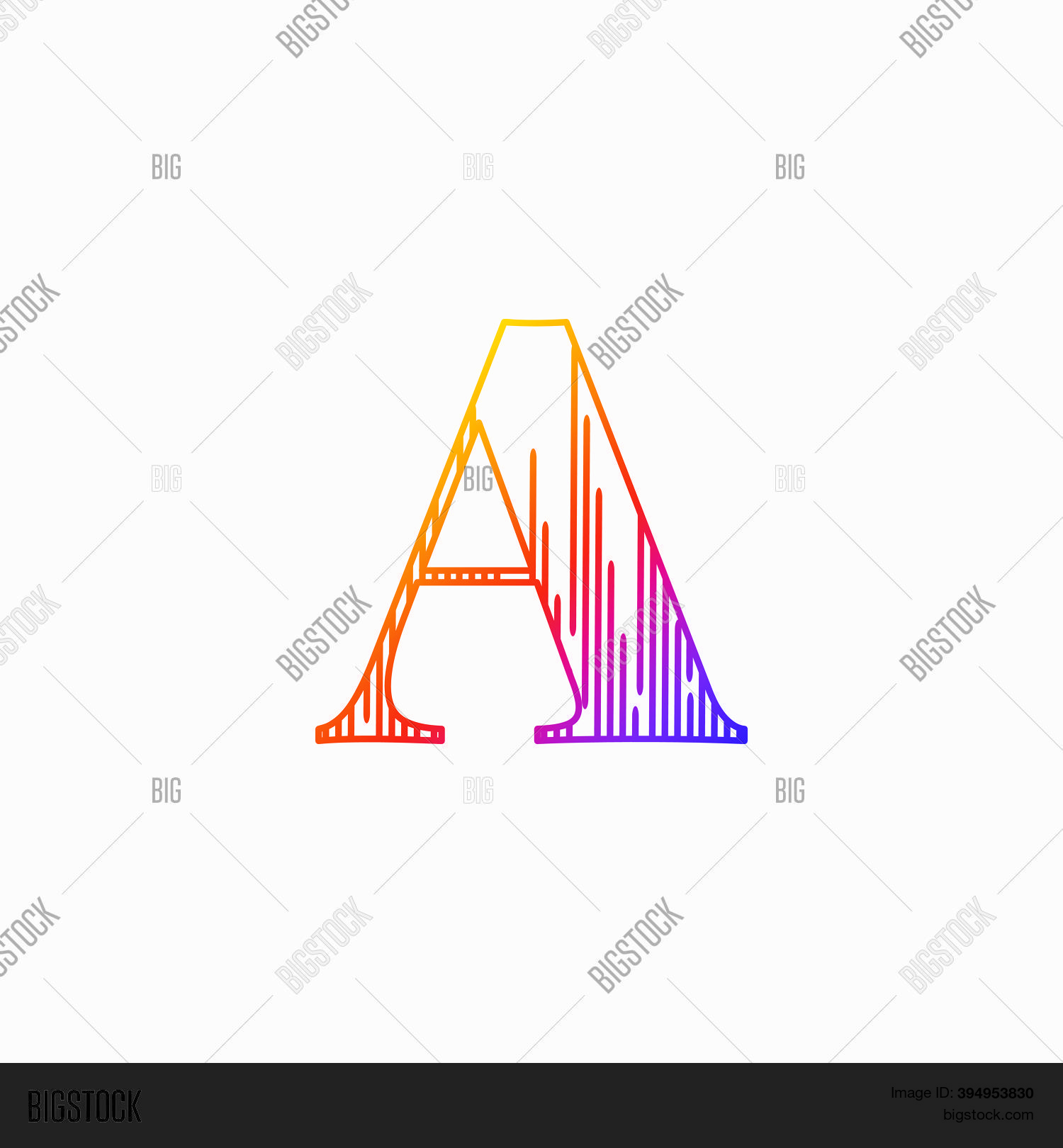Letter Striped Vector & Photo (Free Trial) | Bigstock