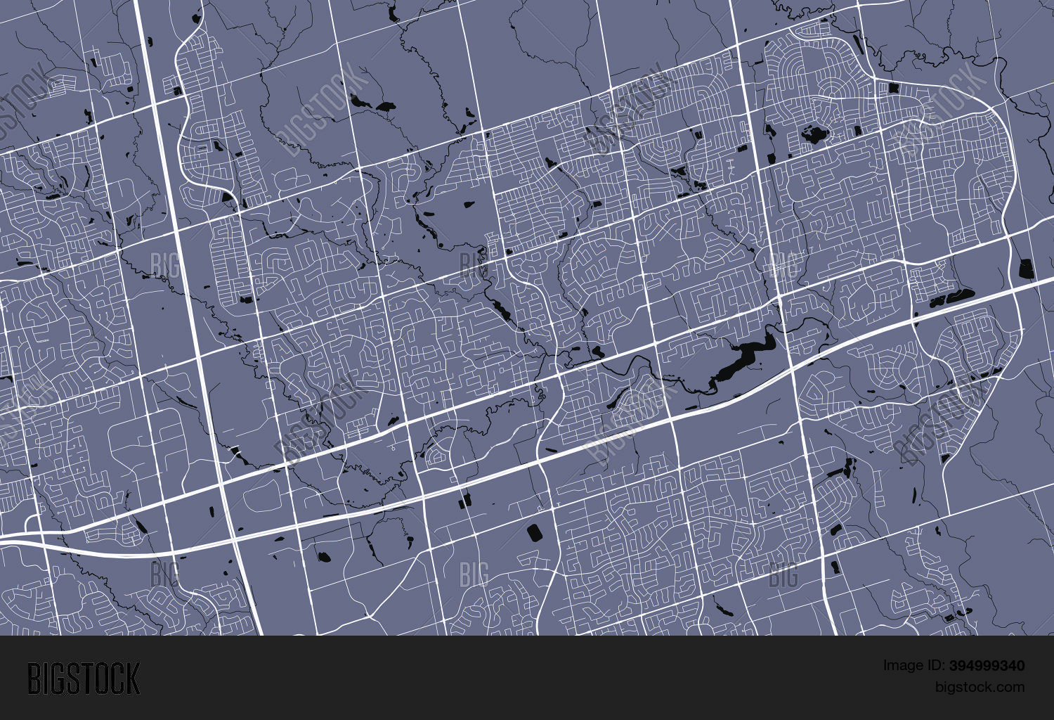 Detailed Map Markham Vector & Photo (Free Trial) Bigstock