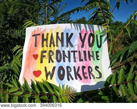 Thank You Frontline Workers! Nature Banner. Covid19