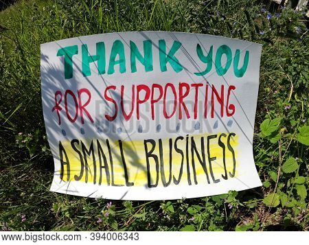 Thank You For Supporting A Small Business - Nature Banner.